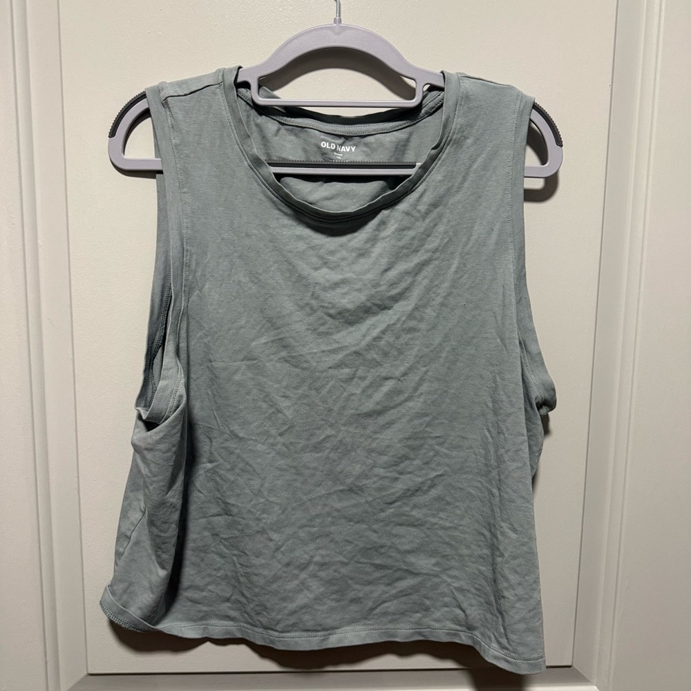 Old Navy Gray/Green Women's Tank Top